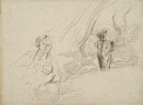 POMPEO MARIANI, A Sheet of Studies, black chalk